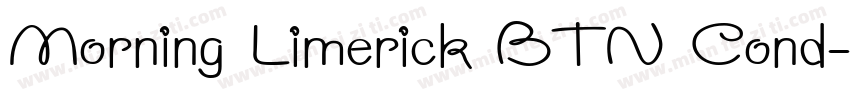 Morning Limerick BTN Cond字体转换